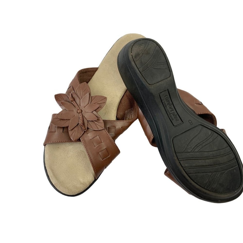 Comfort Plus by Predictions Women's Brown Sandals - Picture 3 of 6